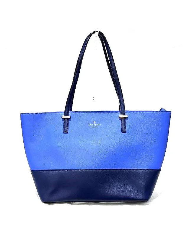 Blue Leather Tote Bag by Kate Spade - Good Condition