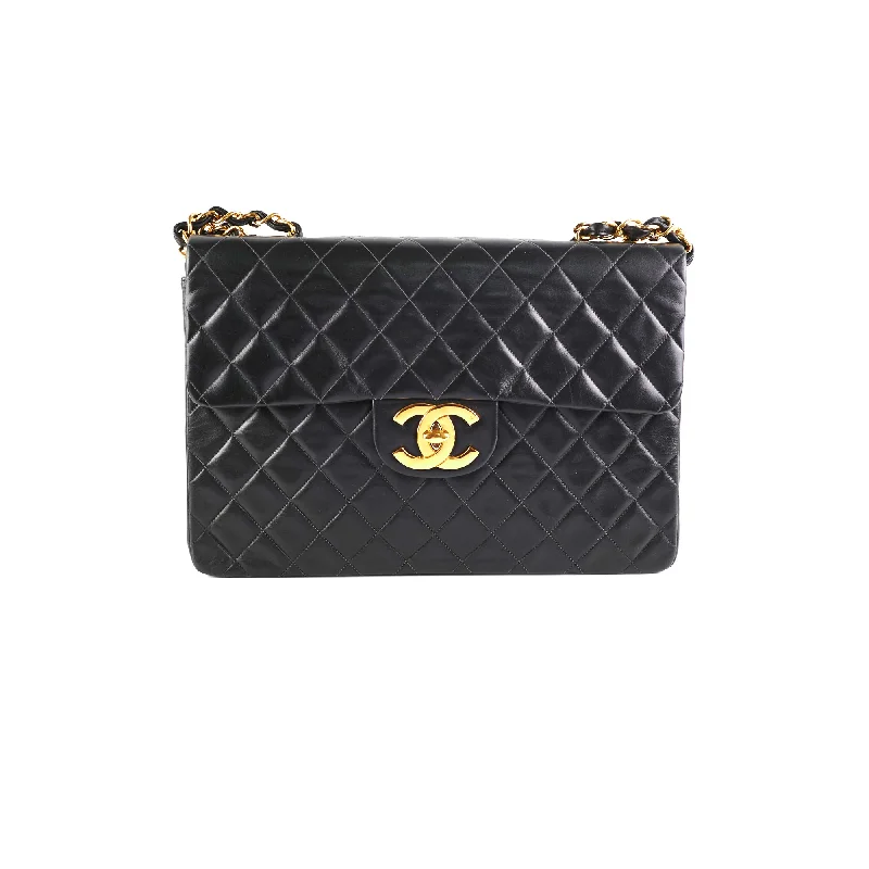 Chanel Maxi Jumbo Vintage Black 24K Gold