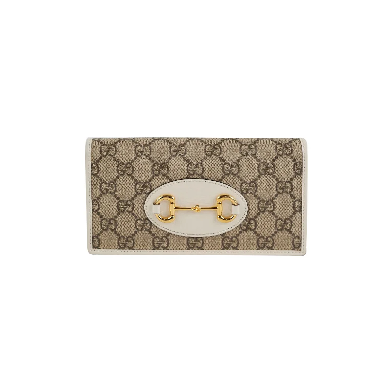 Gucci Horsebit 1955 White Wallet on Chain