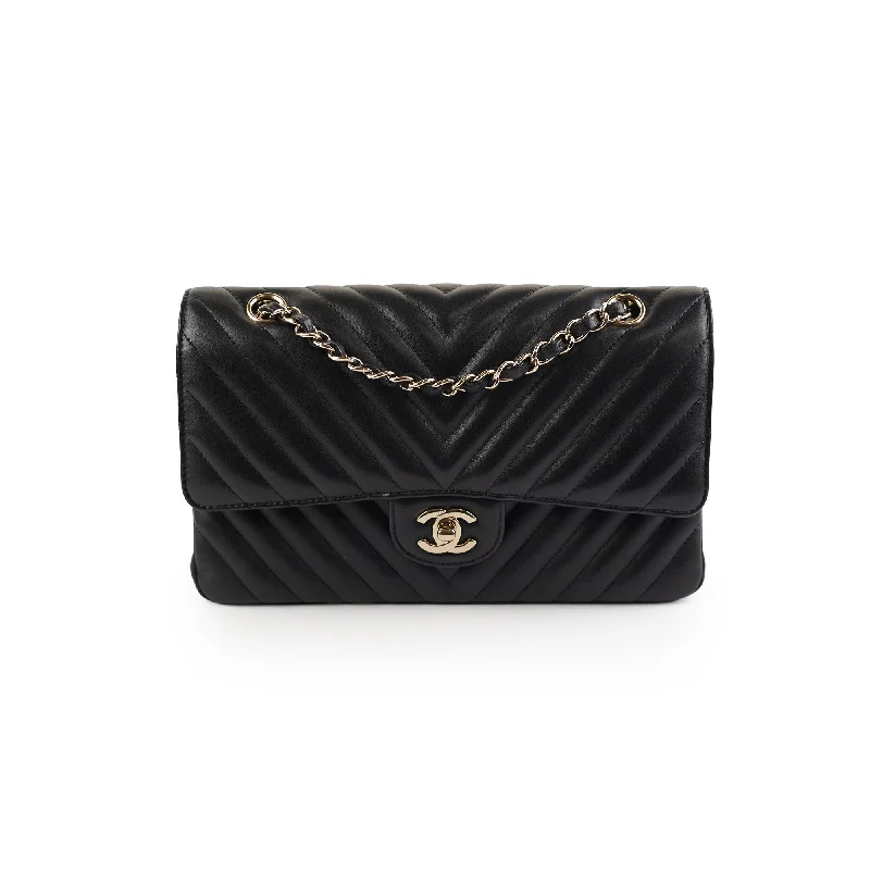 Chanel Medium/Large Chevron Classic Flap Black