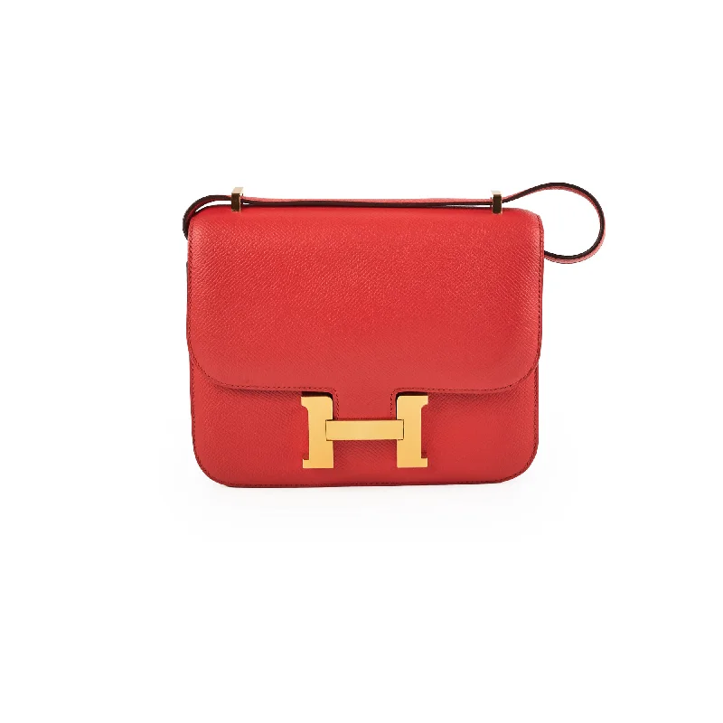 Hermes Constance 18 Epsom Rouge Casaque A Stamp