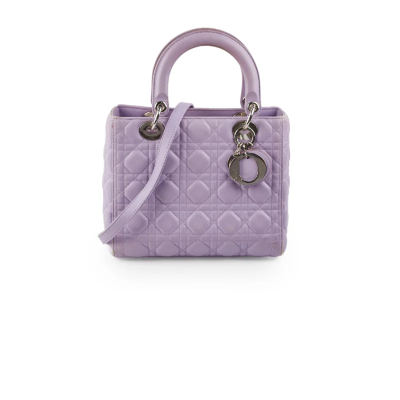 Christian Dior Medium Lady Dior Lambskin Lilac