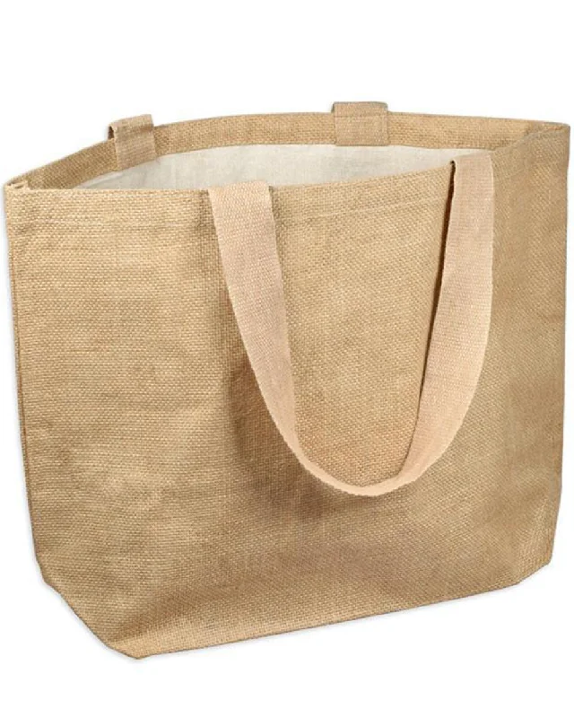 48 ct Everyday Jute Bags / Carry-All Burlap Totes - By Case