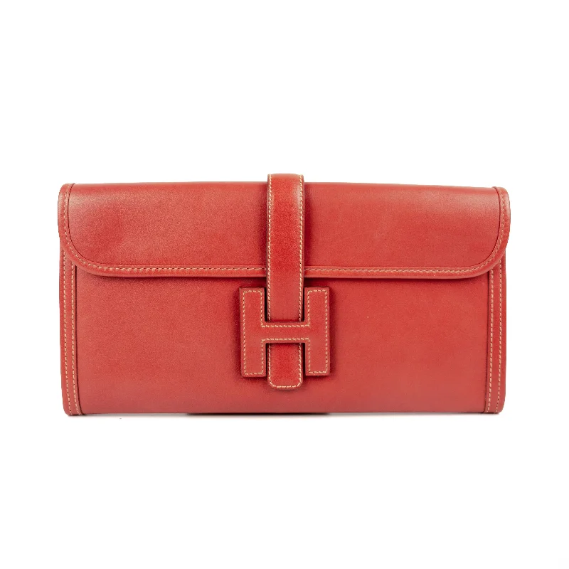 Hermes Jige Clutch 29 Red/Orange - M Stamp