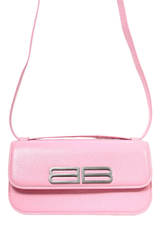 Balenciaga Pink Leather 'Gossip' Shoulder Bag