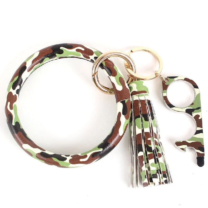 BB139X121CAM Camouflage Zero Contact Stylus Bangle/Key Chain w/ Tassel