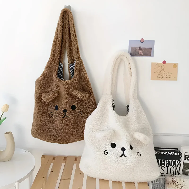 Bear Snuggler Sherpa Tote