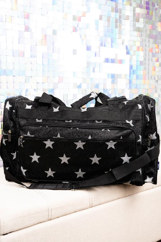 Black Starry Glitz & Glam Duffle Bag 23"