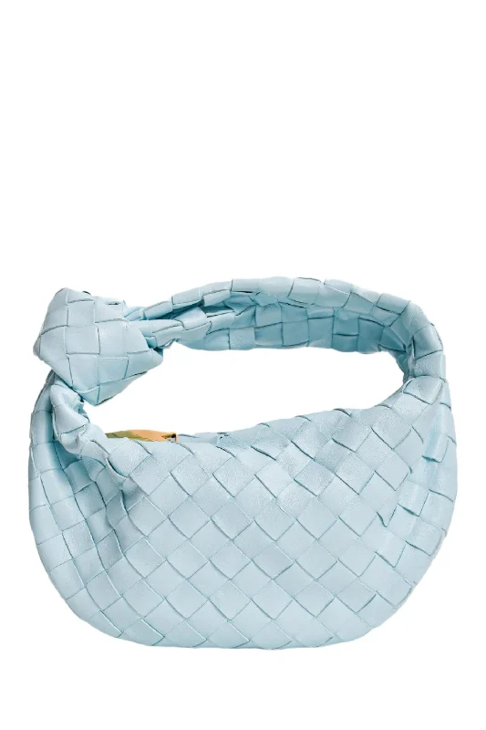 Bottega Veneta Light Blue Leather Mini Jodie Bag