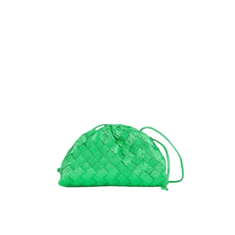 Bottega Veneta Mini Pouch - Metallic Green Crush