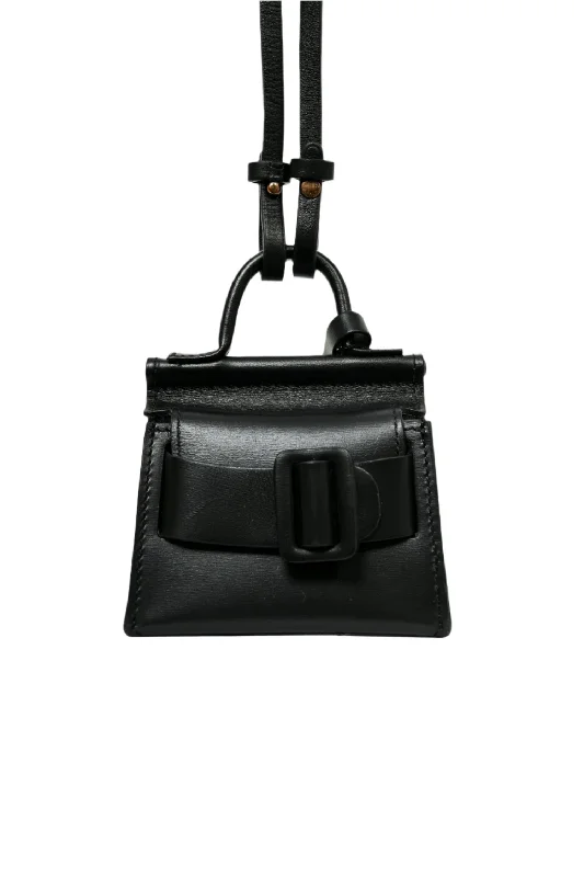 BOYY Black Leather Bobby Charm Crossbody Bag