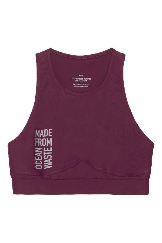 Sustainable Purple Breath performance top statement