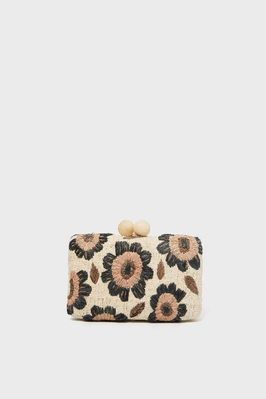 Brown Floral Bryn Clutch