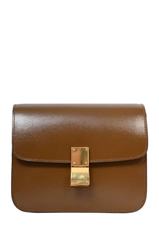 Celine Brown Leather Teen Box Bag