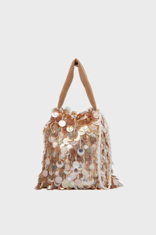 Champagne Sequin Gala Bag