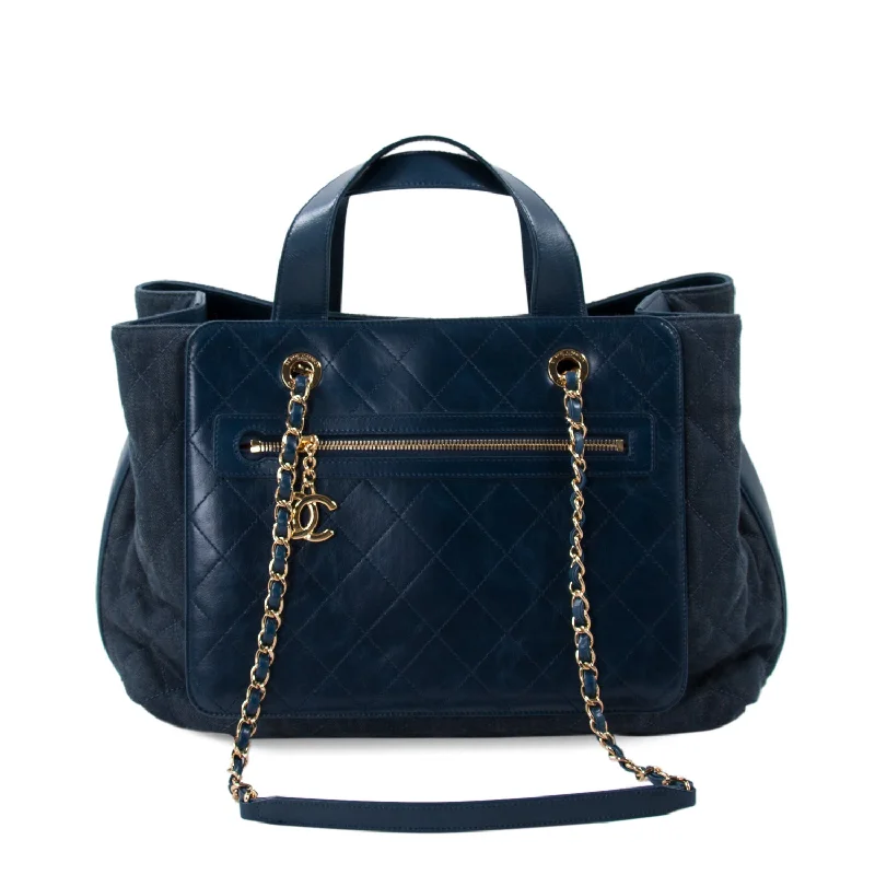 Chanel Denim and Leather Urban Mix Shopping Tote