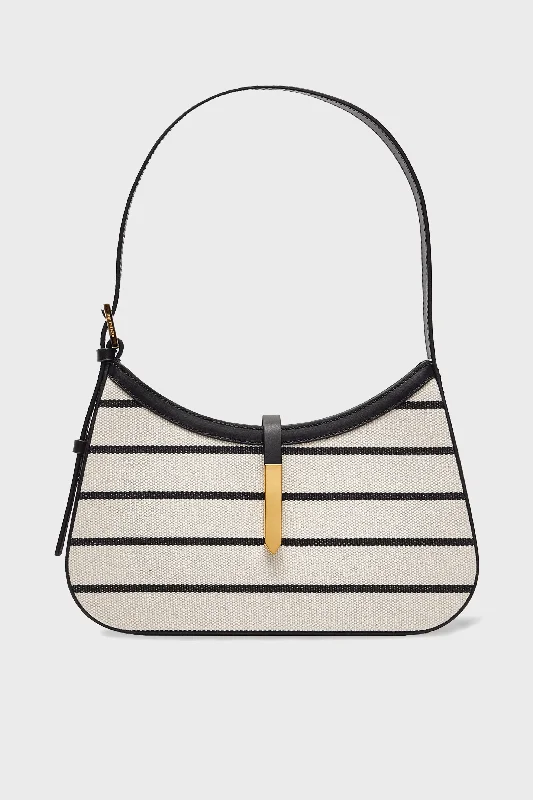 Ecru Breton Stripe Canvas Tokyo Bag