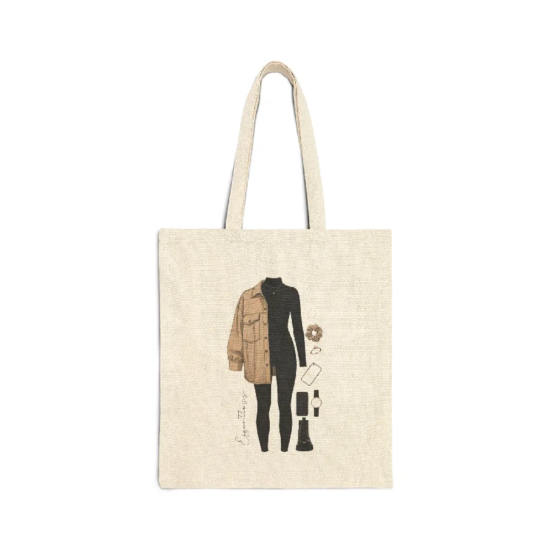 Effortless Cotton Canvas Tote Bag - EmpressKorea