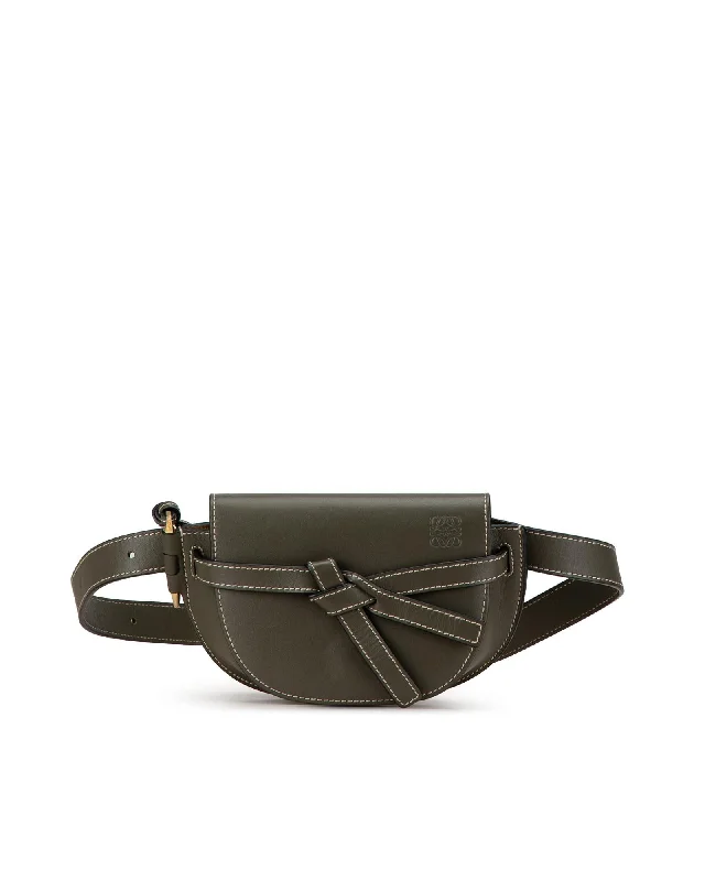 Mini Leather Belt Bag with Knotted Strap Details