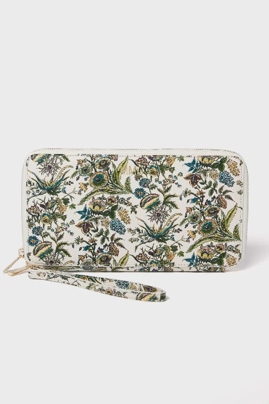 Sharp Floral Travel Wallet