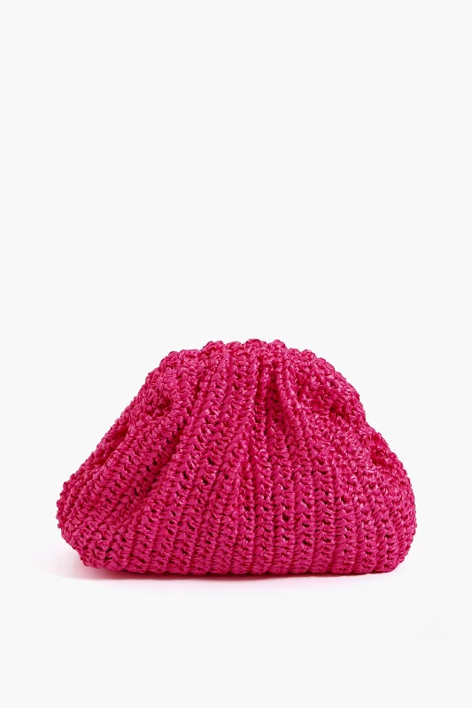 Fuchsia Mini Game Crochet Solid Clutch