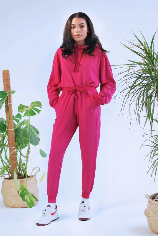 Eco-friendly Gender Neutral Hoodie in Pink