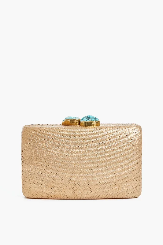 Gold Jen Turq Stones Clutch