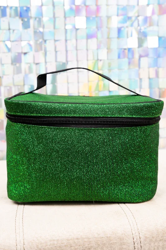 Green Glitz & Glam Train Case