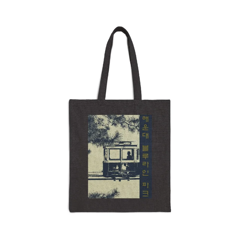 Haeundae blueline park Cotton Canvas Tote Bag - EmpressKorea