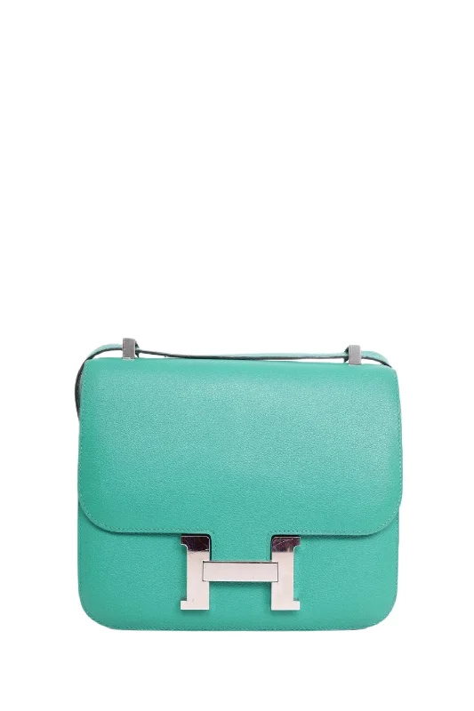 Hermès 2017 Green Evercolor Constance 24 Crossbody