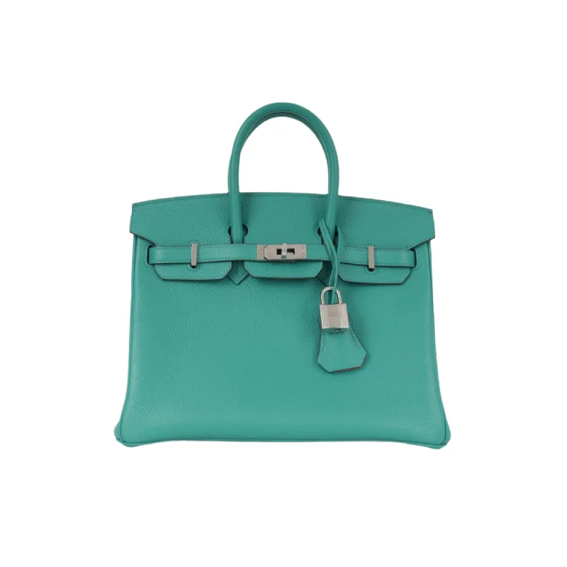 Hermès Birkin 25 Verso - Vert Verone / Rose Lipstick Novillo