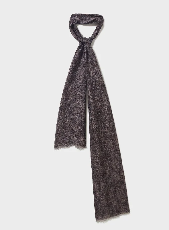 Eco-friendly Italian Tencel Biodegradable Chocolate Semi Plain Scarf