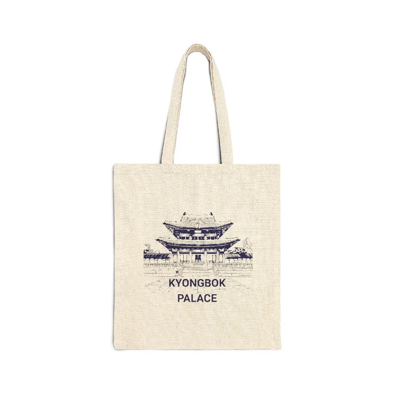 Kyongbok palace Cotton Canvas Tote Bag - EmpressKorea