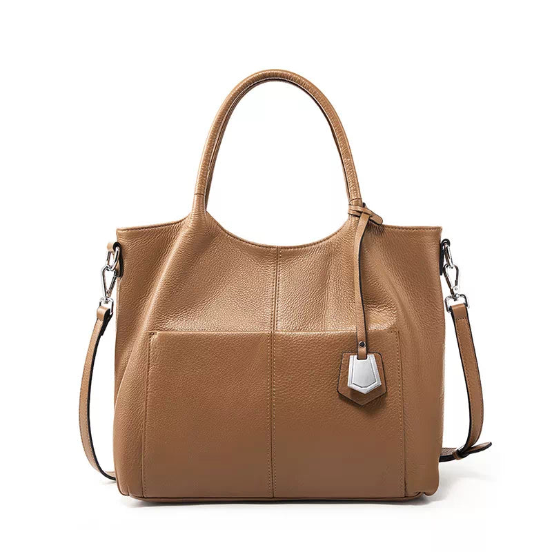 Leather Crossbody Tote Bag