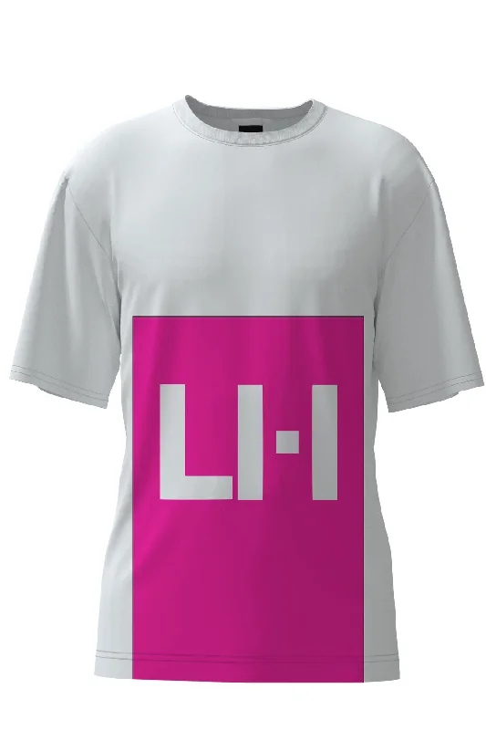 Eco-Friendly LH Logo Organic Cotton Unisex T-shirt in White & Pink