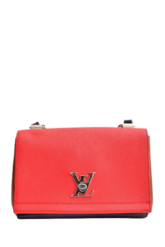 Louis Vuitton 2016 Red/Navy Leather Mini Lockme