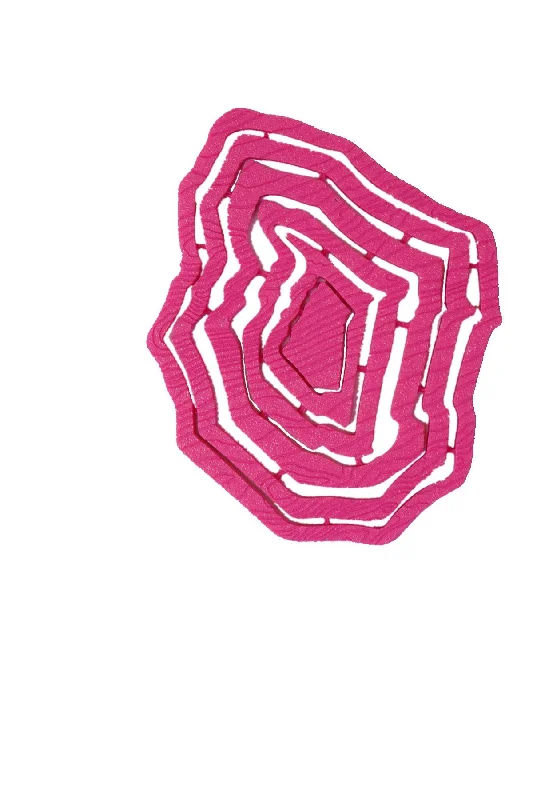 Sustainable Love Hero 3D Printed Brooch in Pink