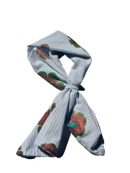 Eco-Friendly Love Hero Scarf in Botanical Stripe Print