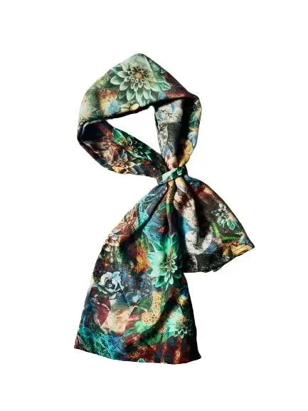 Sustainable Love Hero Scarf in Dark Nature Print