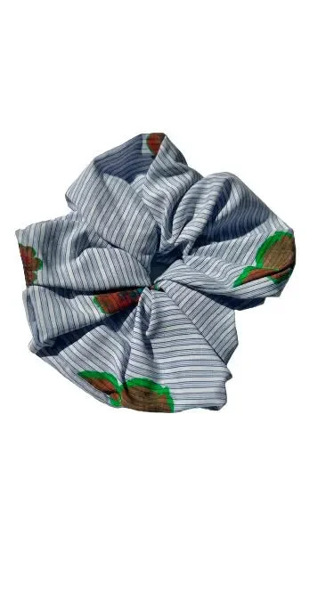 Eco-Friendly Love Hero Scrunchie in Botanical Stripe Print