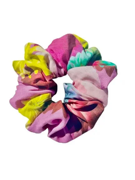 Eco-Friendly Love Hero Scrunchie in Light Nature Print