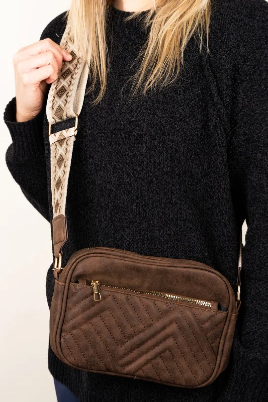 Maddex Guitar Strap Dark Brown Dani Crossbody