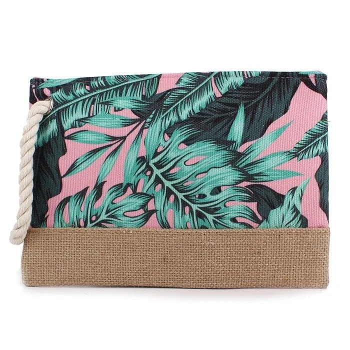 MP0091 Tropical Leaves Pouch/Make-up Bag