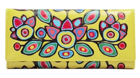 Native Fashion Wallet - Floral On Yellow (2066)