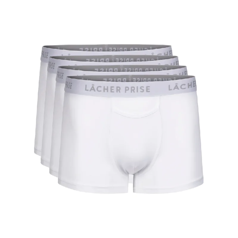 Eco-friendly NEW Stratus Unisex Boxer Brief PACK OF 4 - White