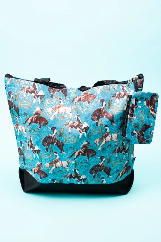 Blue Ridge Rodeo with Black Trim Tote Bag