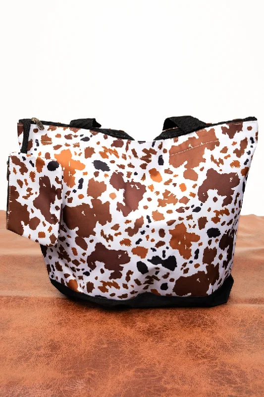 Caffe Moo-cha with Black Trim Tote Bag