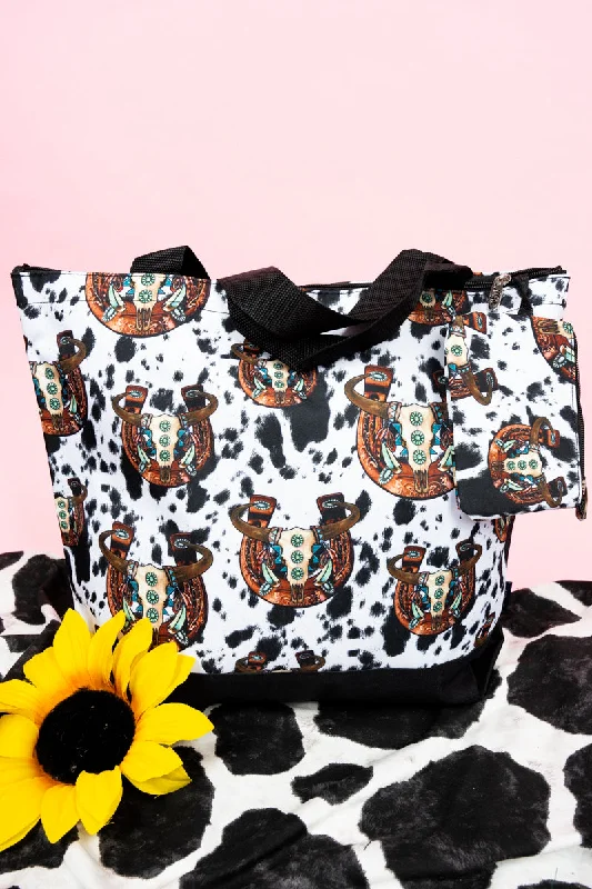 Corpus Christi Cow with Black Trim Tote Bag