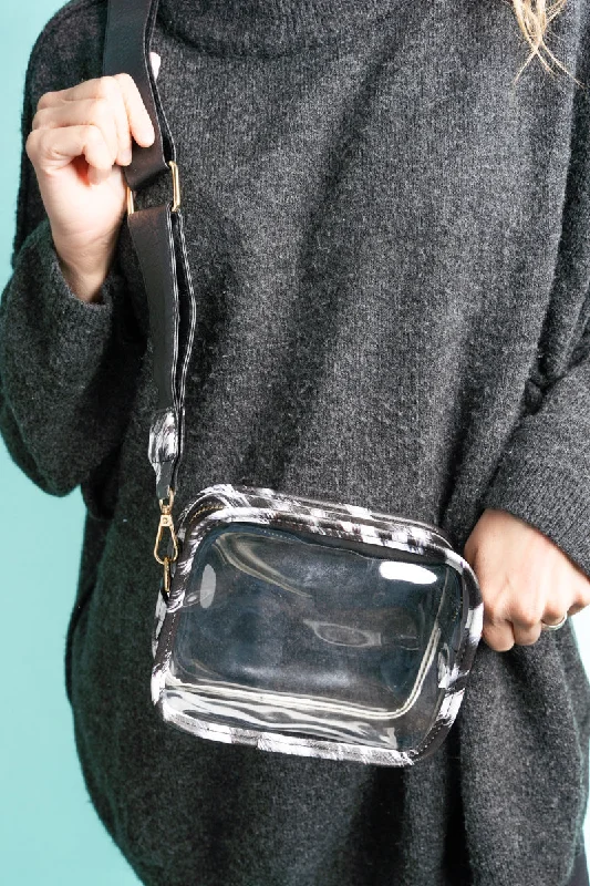 Cow-lifornia Dreaming Faux Leather Clear Stadium Bag