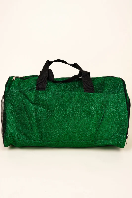 Green Glitz & Glam Duffle Bag with Shoe Compartment